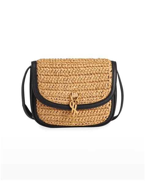 ysl kaia raffia|Saint Laurent Kaia Medium YSL Raffia Satchel Bag.